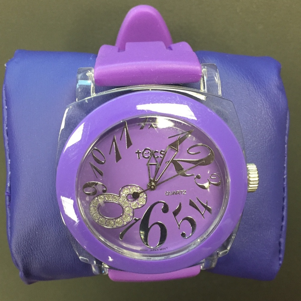 Tocs Purple 40001 Analog Round Watch Water Resistant 3ATM